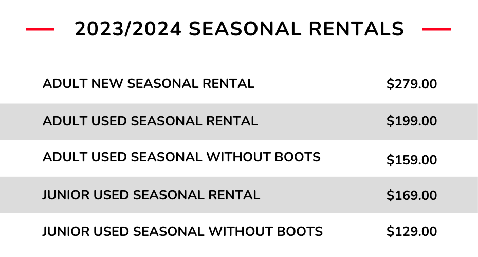 seasonal rentals 2023/2024